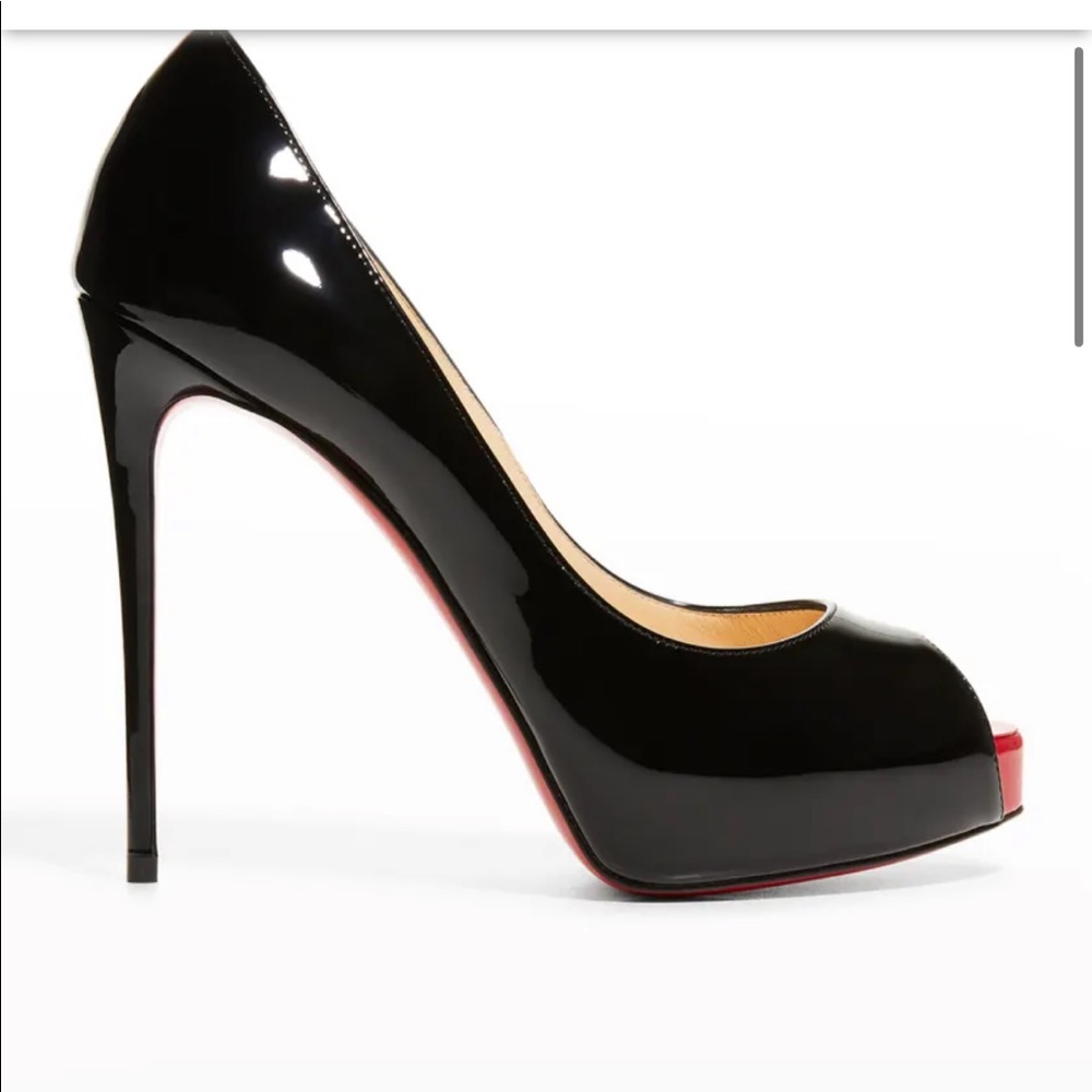 Christian louboutin lady peep 150 patent calf. Excellent condition. Worn twice